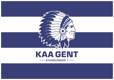 Craft KAA Gent Vlag Logo GESTREEPT BLAUW/WIT