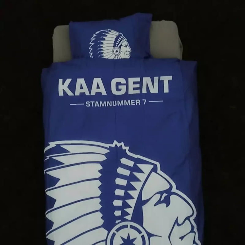 KAA Gent dekbedovertrek blauw/wit