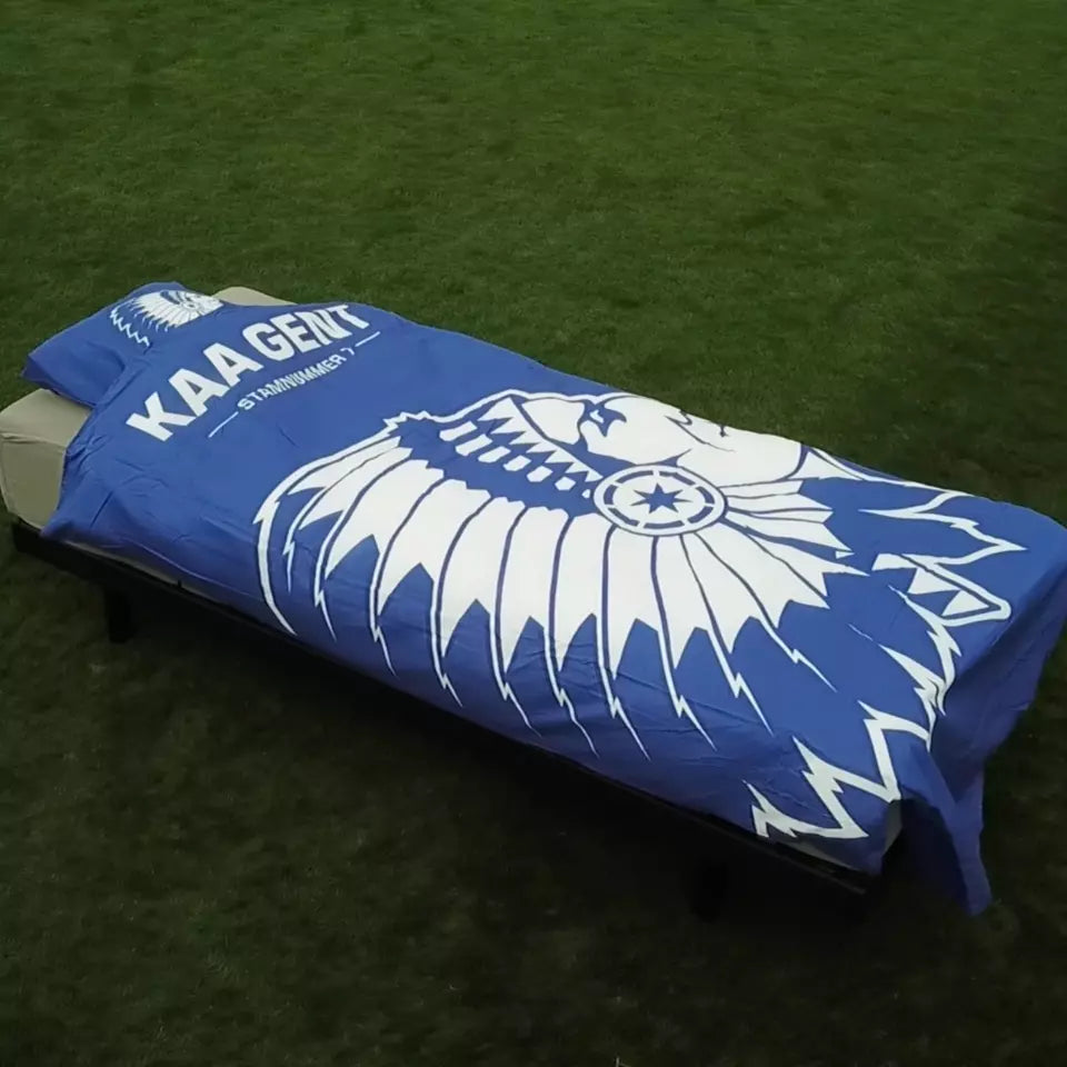 KAA Gent dekbedovertrek blauw/wit