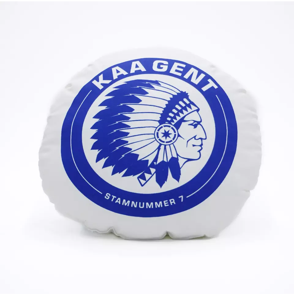 KAA Gent kussen (rond) royal/wit