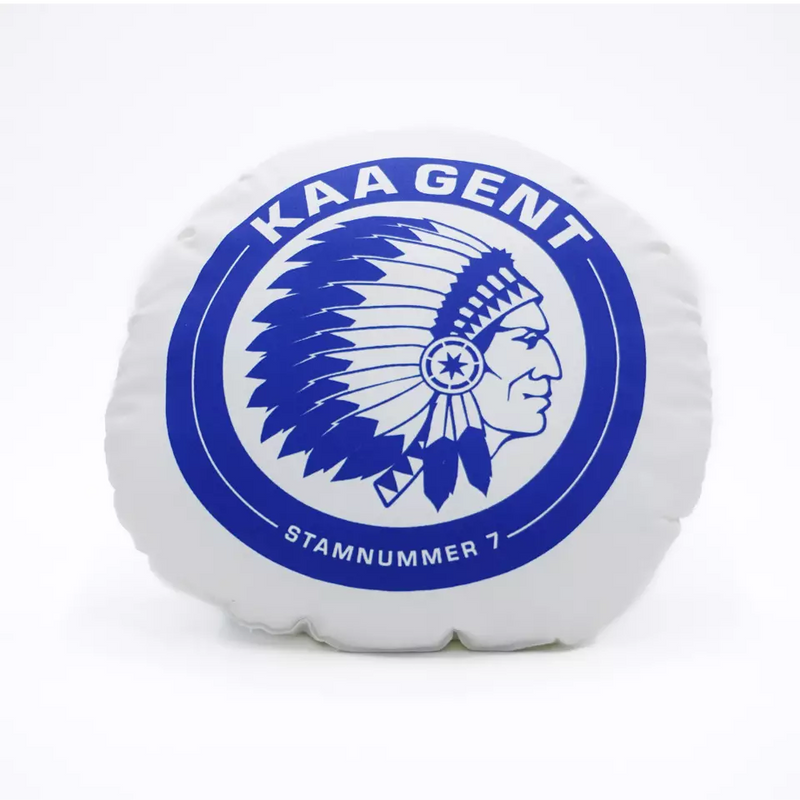 KAA Gent kussen (rond) royal/wit