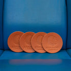 Lederen Coasters 4 stuks