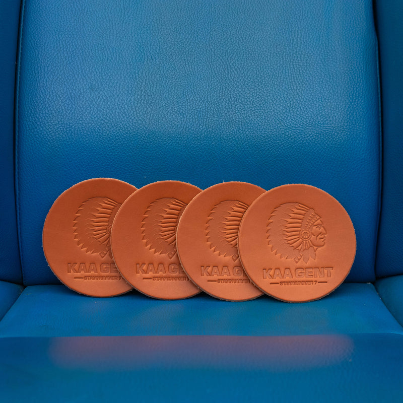 Lederen Coasters 4 stuks