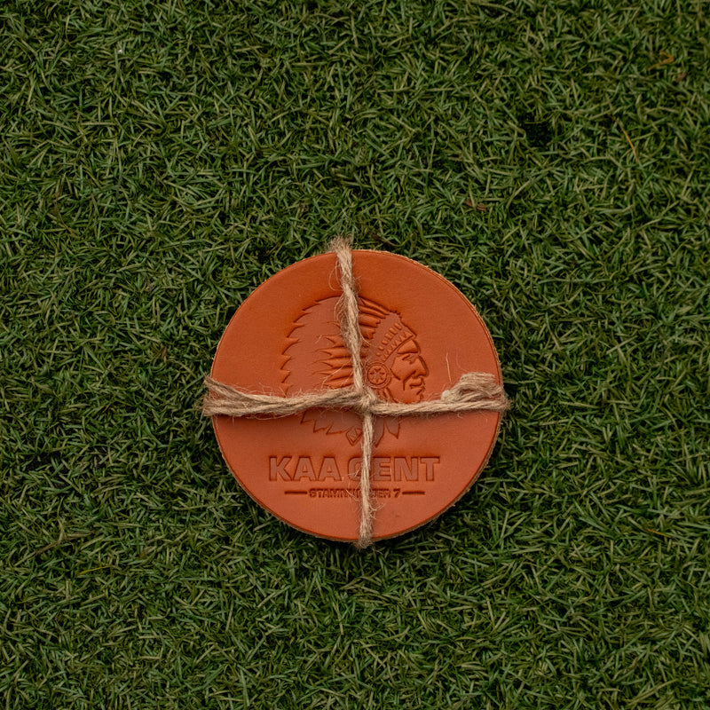 Lederen Coasters 4 stuks