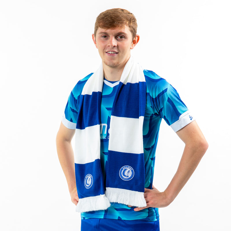 Sjaal Gestreept Blokken Blauw/wit