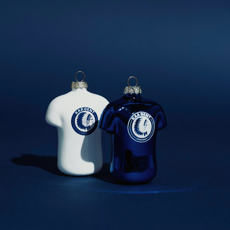 Kerstballen Blauw/Wit